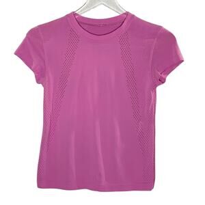 Lululemon 2 Train to Be Short Sleeve Shirt Gym Yoga Hot Pink